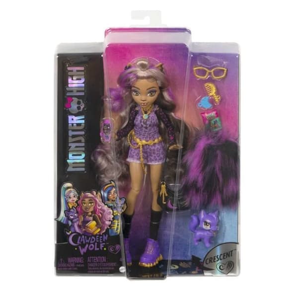 Monster High - Clawdeen Wolf lemmikin kanssa - Nukke - 4-vuotiaasta alkaen - MONSTER HIGH - HHK52 - MONSTER HIGH FASHION -NUKKE