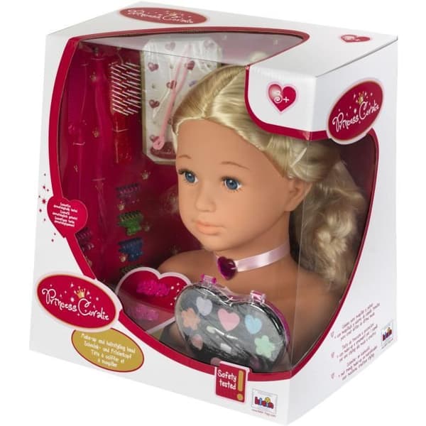 PRINCESS CORALIE Frisör- och sminkhuvud med accessoarer - 33 cm