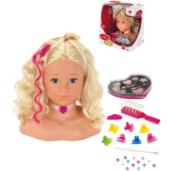 PRINCESS CORALIE Frisör- och sminkhuvud med accessoarer - 33 cm