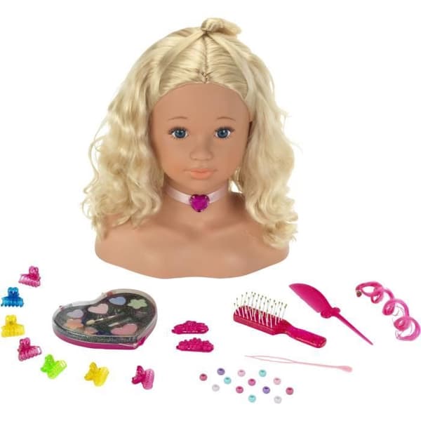PRINCESS CORALIE Frisör- och sminkhuvud med accessoarer - 33 cm