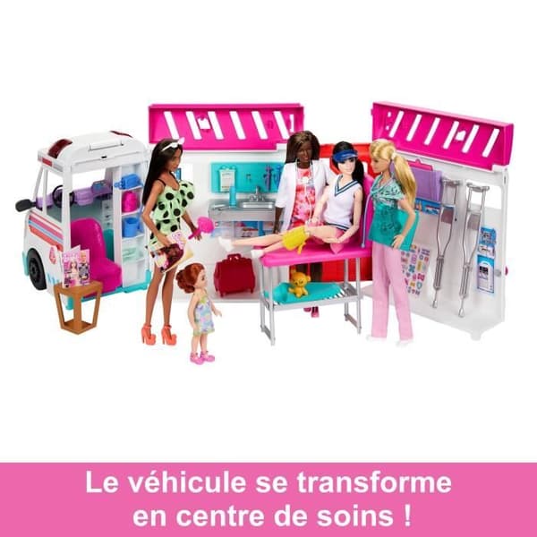 Barbie - Medicinskt fordonsset med ambulans och klinik - Modedocka - Barbie - HKT79 - BARBIE MODEDOCKA