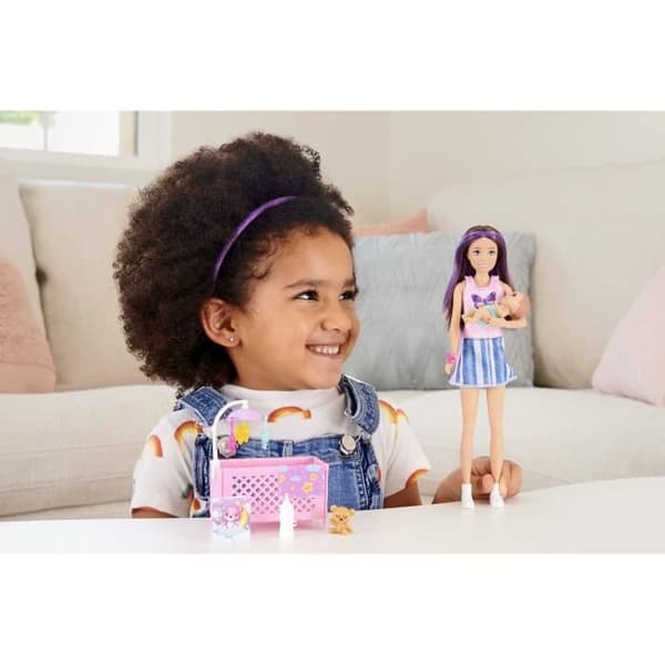 Barbie - Baby Skipper Box i sängen - Docklekset - 3 år och +