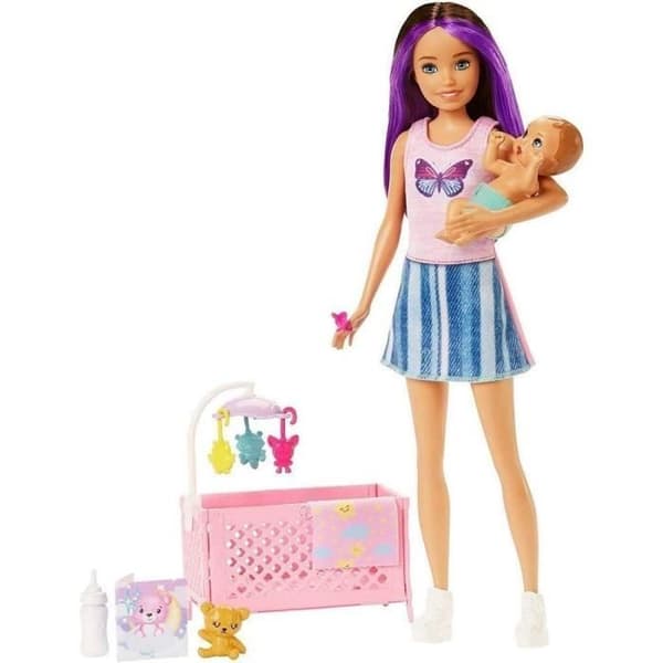 Barbie - Baby Skipper Box i sängen - Docklekset - 3 år och +