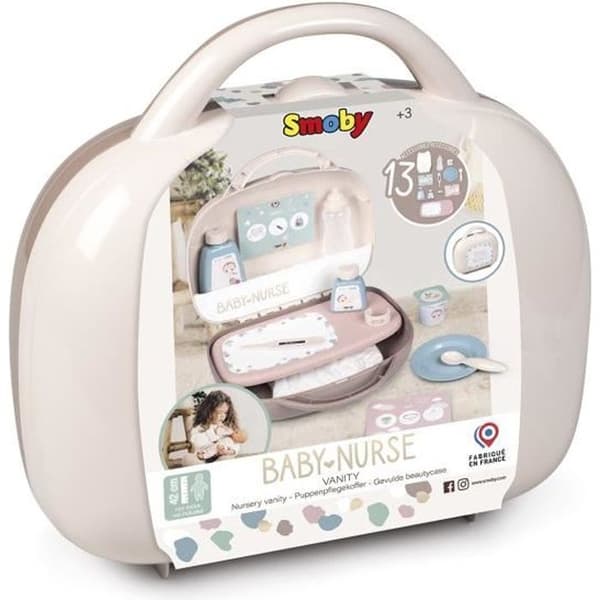 Vanity Baby Nurse - SMOBY - BN VANITY - 13 tillbehör ingår - Flerfärgad - Unisex - Barn