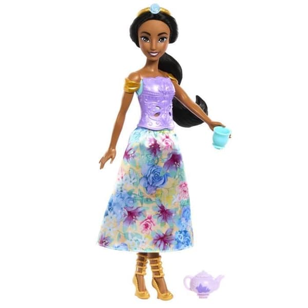 Disney Snurra & Avslöja Jasmindocka med Tillbehör och 11 Överraskningar HXC23