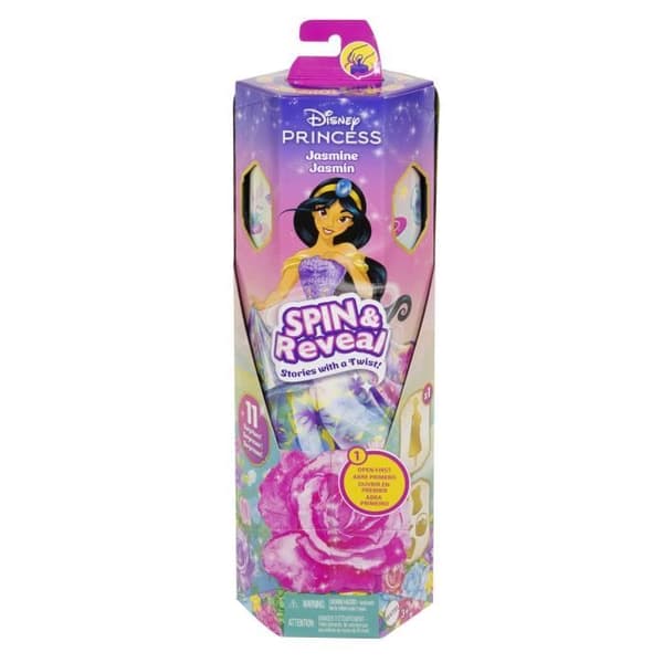 Disney Snurra & Avslöja Jasmindocka med Tillbehör och 11 Överraskningar HXC23