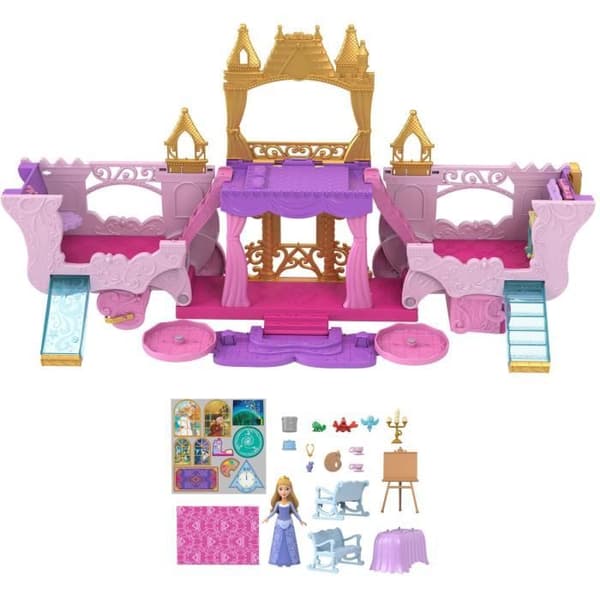 Disney Prinsessor-Caleche och Slott-Ask med Aurora docka HWX17