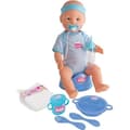 Miniatyrbillede 1 af 2: NYFØDT BABY Blå 43cm Babydukke - Drikkevarer og Tisser - SILVERTORN