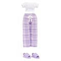 Miniatyrbild 5 av 6: Pyjamasparty för högstadiet - 22 cm ledad modedocka - Violett (lila) - Massor av tillbehör - från 4 år