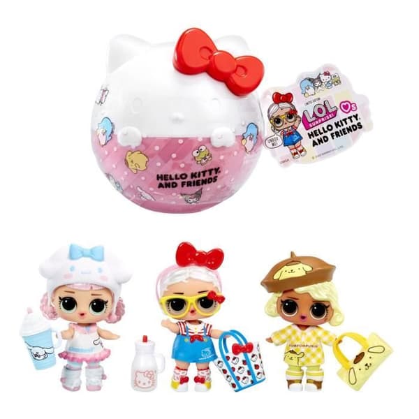 LOL Surprise elsker Hello Kitty Tots 7,5 cm dukker - fra 3 år