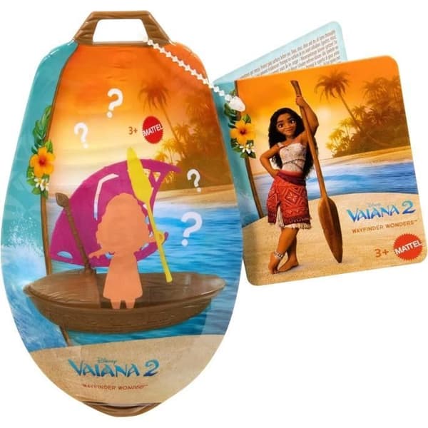 MATTEL Pirogue och dess 3 överraskningar JBT68 -Vaiana 2