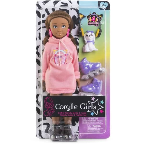 Modedukke - COROLLE - Melody Music & Fashion - 28 cm - 4 tilbehør - fra 4 år