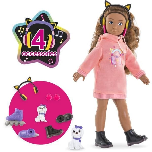 Modedukke - COROLLE - Melody Music & Fashion - 28 cm - 4 tilbehør - fra 4 år