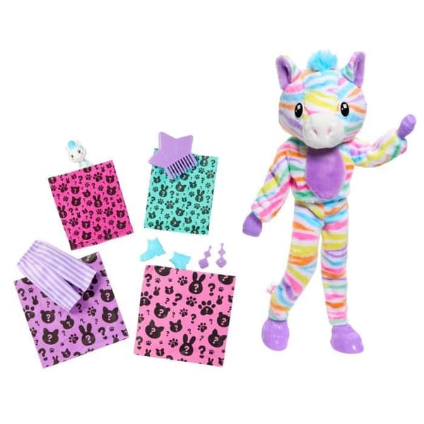 Barbie - Barbie Sötnos Avslöjande - Färgglad drömzebradocka med 10 överraskningar 39 kr