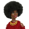 Miniatyrbild 5 av 6: Barbie Fashionistas 221 docka med svart hår och röd klänning HRH18