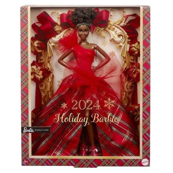 BARBIE Brun God Jul-docka HRM62