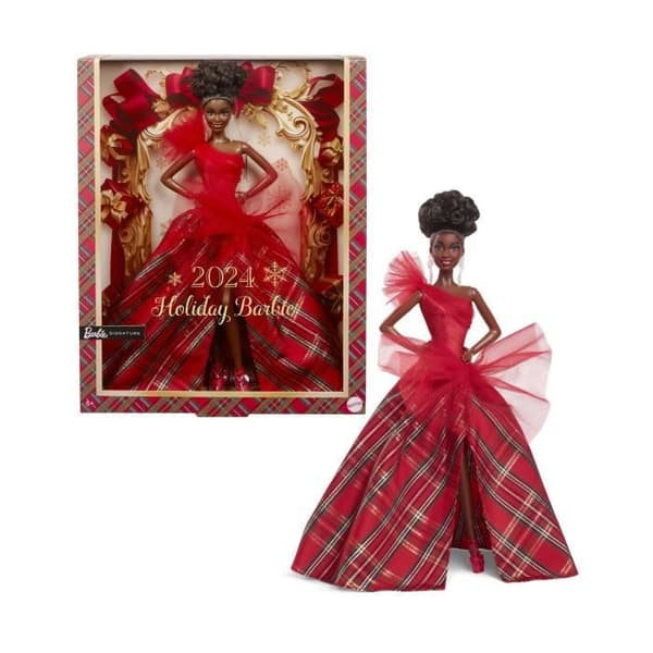 BARBIE Brun God Jul-docka HRM62