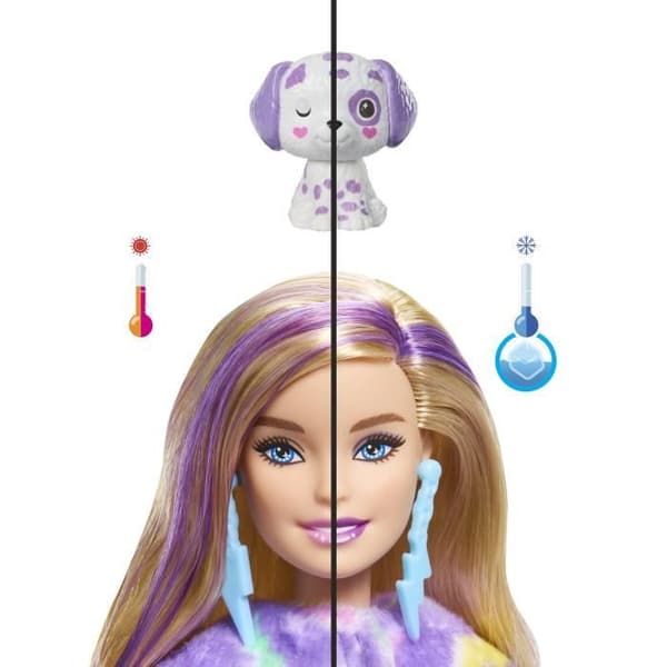 Barbie-Barbie Cutie Reveal-Dalmatinerdocka Reve Colorful, 10 överraskningar HRK41