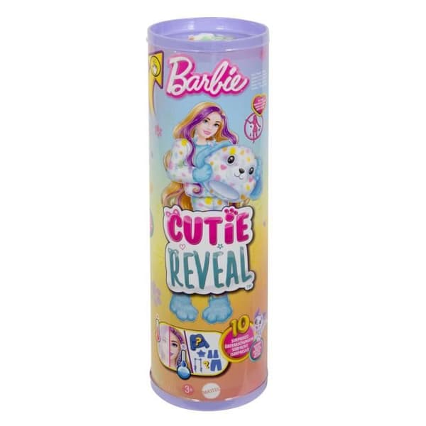 Barbie-Barbie Cutie Reveal-Dalmatinerdocka Reve Colorful, 10 överraskningar HRK41