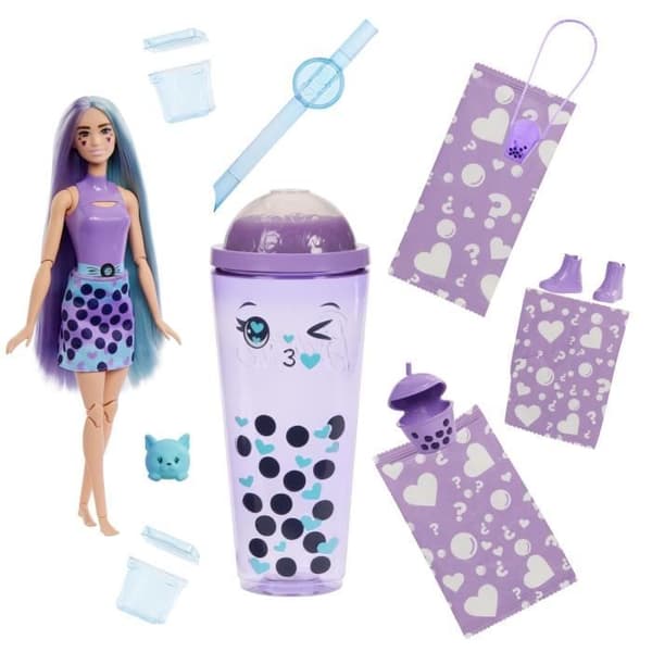 Barbie docka avslöjar bubble tea-serien doftdocka med tillbehör HTJ19