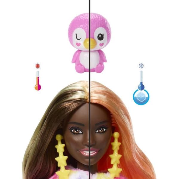 Barbie - Barbie Sötnos Avslöjning - Färgglad Avslöjning Pingvindocka och 10 Överraskningar 40 HRK