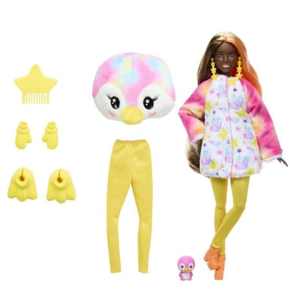 Barbie - Barbie Sötnos Avslöjning - Färgglad Avslöjning Pingvindocka och 10 Överraskningar 40 HRK