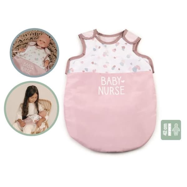 SMOBY - Baby Nurse sovepose til babyer op til 42 cm - Justerbar stofbærepose