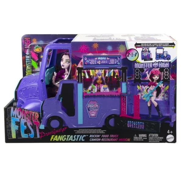 Monster High-Tourbuss Blodsstatiskt stenset med docka och buss HXH83