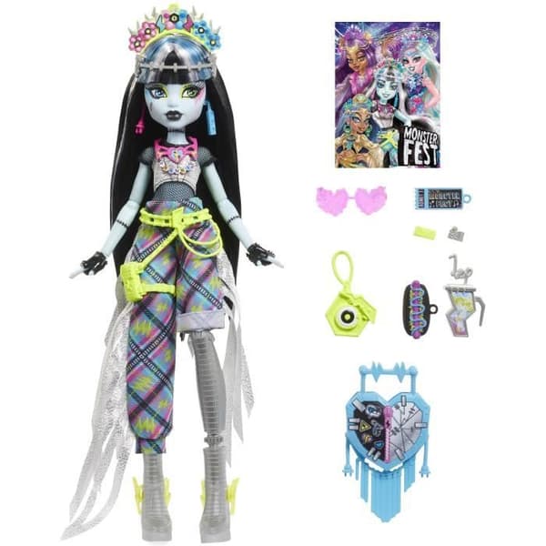 Monster High-Frankie Stein -nukke Monster Fest -nukke ja tarvikkeet HXH79
