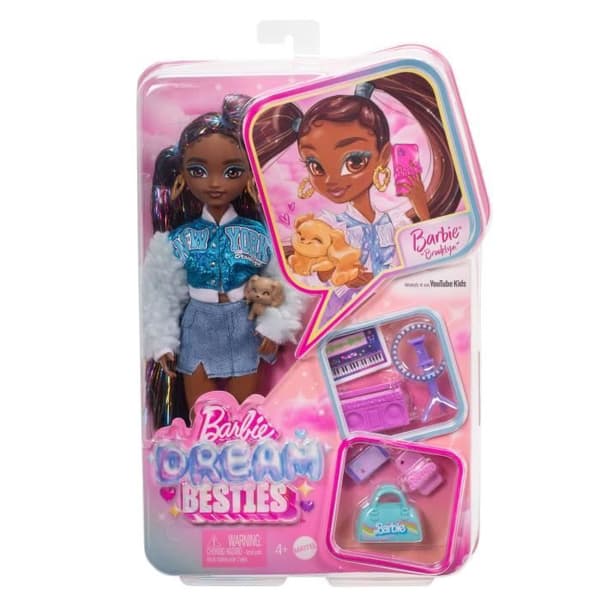 BARBIE Dream Team “Brooklyn” - Docka och 8 tillbehör - Barbie - HYC22