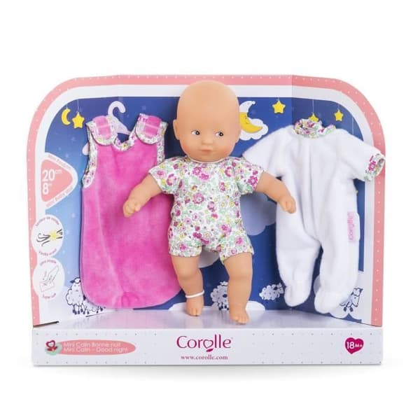 My First COROLLE Baby Doll - Mini Calin Bonne Nuit Jardin en Fleurs - 20 cm - 2 tilbehør - vanilje duft - fra 18 måneder