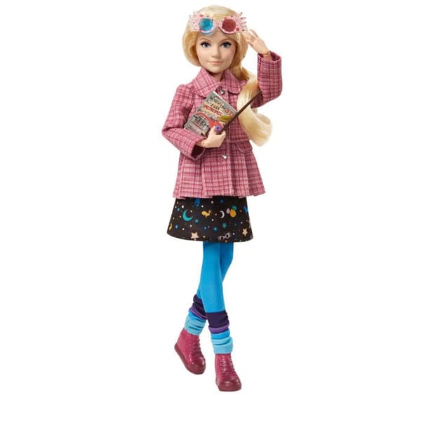 Harry Potter Luna Lovegood Fashion Doll - MATTEL - 11 artikulationspunkter - Trollkarlens trollstav ingår