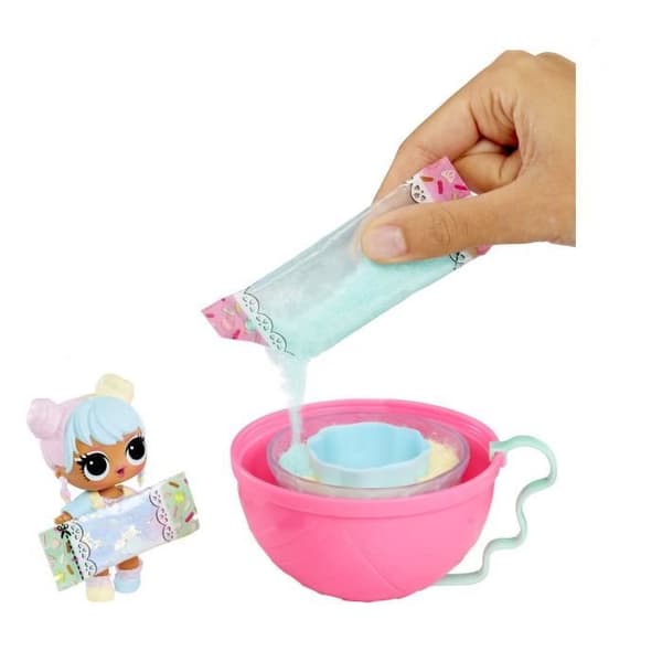 LOL Surprise Mix & Make Födelsedagstårta - Minidocka 7,5 cm, tårtformad klänning - Gör och dekorera - Slumpmässig modell