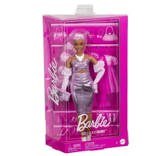 Barbie-Deluxe Stil-Barbie-Docka Med Blank Rosa Klänning HYV25