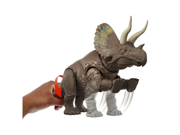 Jurassic World GIGANTIC THRASHERS Eotriceratops, 4 År, Brun, Plast