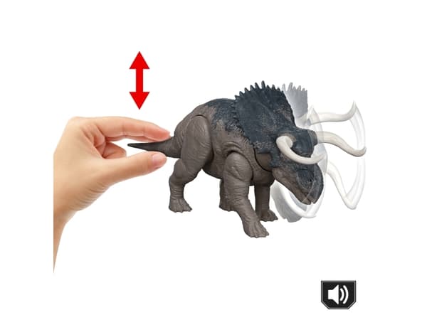Jurassic World WILD ROAR Nasutoceratops, 4 år, Flerfärgad