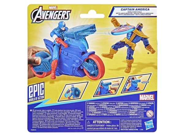 Avengers Capt. America Turbo Cycle & figure 10 cm