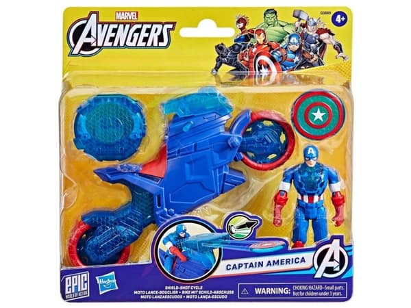 Avengers Capt. America Turbo Cycle & figure 10 cm