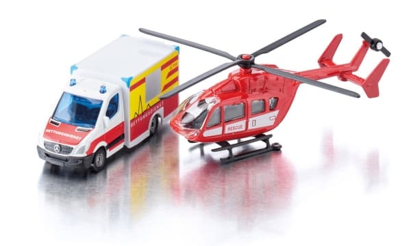 Siku Mercedes-Benz Rescue Van and Helicopter