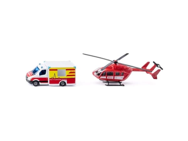 Siku Mercedes-Benz Rescue Van and Helicopter