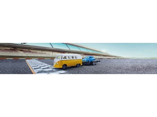 Siku VW T1 with Trailer and VW Beetle
