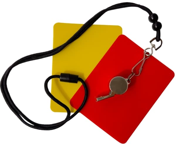 Referee set with whistle