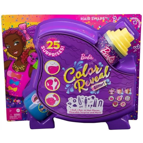 Barbie Color Reveal Doll - Glitterlila - 25 överraskningar