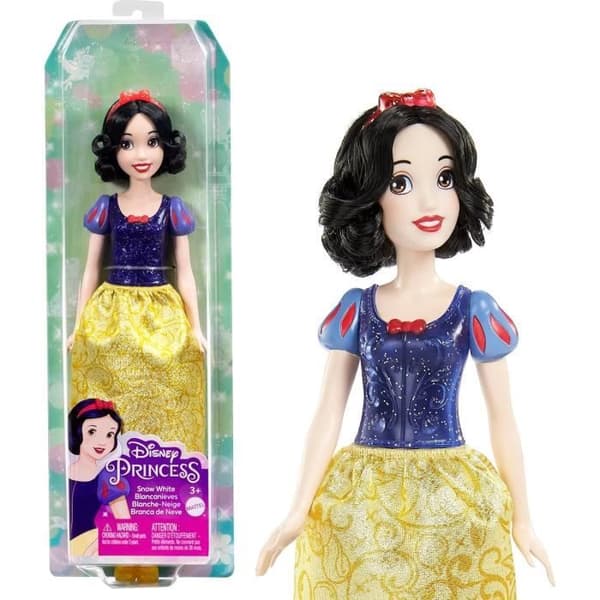 Snövit docka 29 cm, Mattel Disney Prinsessa docka klädsel, Tillbehör HLW08