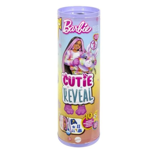 Barbie Sötnos Avslöjar Färgglad Drömkanin Docka med 10 Överraskningar HRK38