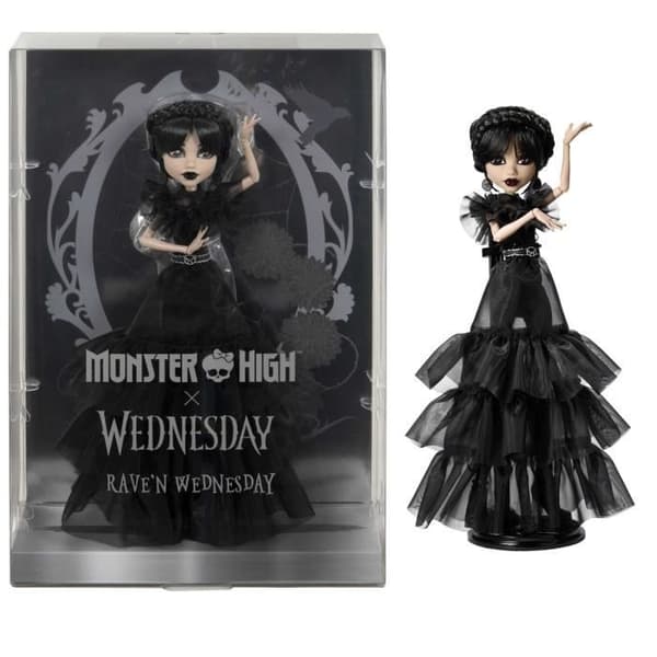 Monster High - Wednesday Addams i gallafestkostume - Dukke - Monster High - HXJ03