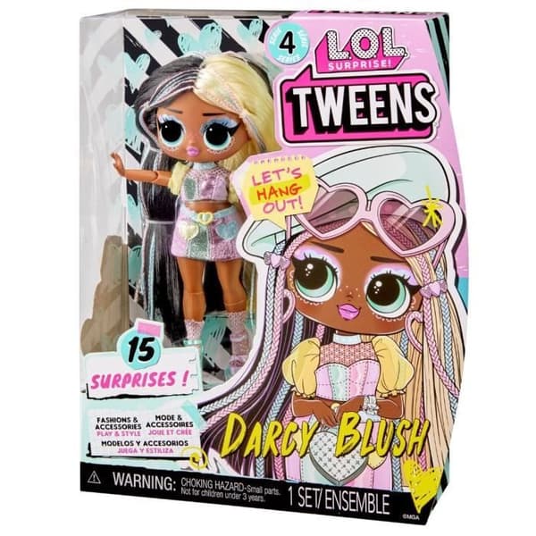 LOL Surprise Tweens S4 Dukke - Darcy Blush Dukke 17 cm - Surprise Tilbehør