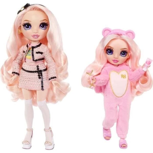 Pyjamasfest för högstadiet - 22 cm ledad modedocka - Bella (rosa) - Många tillbehör - Från 4 år