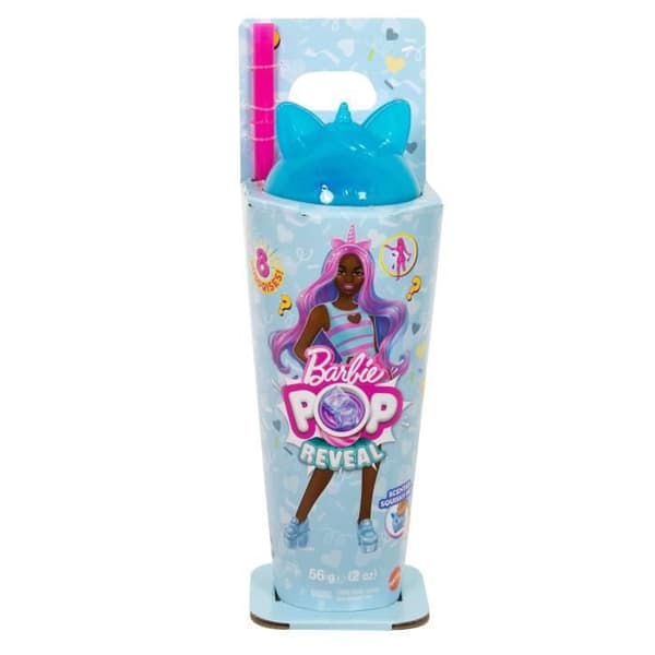 Barbie Pop Reveal Enhörningsdocka och Tillbehör Shakes-serien - Ålder 3+ - JCN86