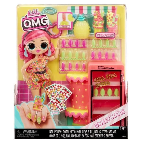 LOL Surprise OMG Sweet Nails™ - Neglebar - Pinky Pops Frugtbutik Modedukke - Frugttema - Alder 4+